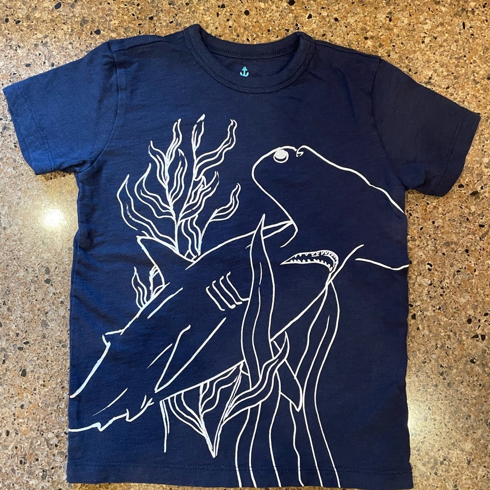 J. Crew Navy Shark Graphic size XS 4-5